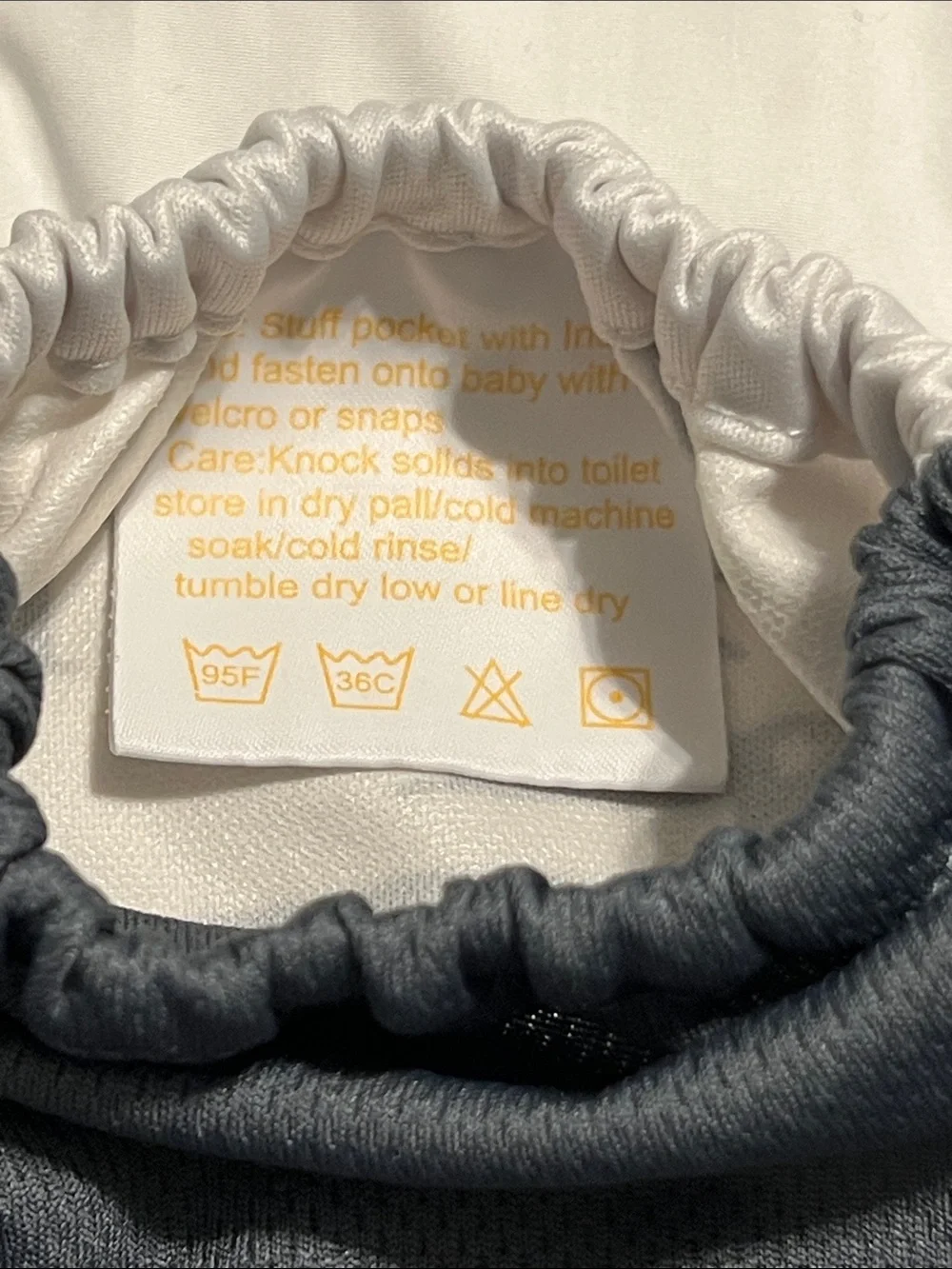 Suga Bum’s One Size Pocket White Black Adjustable Cloth Diaper 1776% Sure